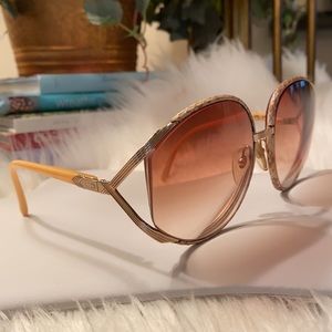 Rare / VINTAGE CHRISTIAN DIOR "RIHANNA" snakeskin trimmed sunglasses